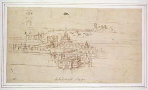 Whitehall Stairs, ca 1544 (penna och bläck på papper) av Anthonis van den Wyngaerde