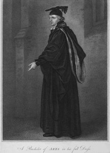 En kandidatexamen i sin fulla klänning, 1796. av Anthony Cardon