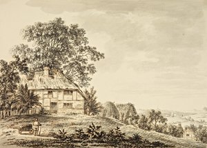 Country Scene (bläck på papper) av Anthony Devis