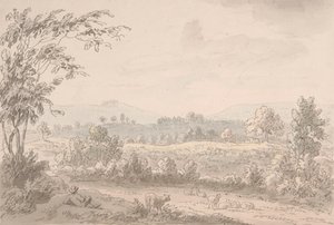 Landskap med herde och får av Anthony Devis