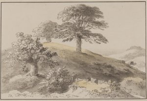 Sussex: Near St Marthas, Albury (penna, pensel, bläck & wc på papper) av Anthony Devis