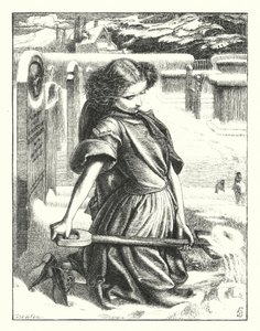 Den lilla sörjande (gravyr) av Anthony Frederick Augustus (after) Sandys