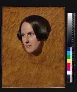 Mrs Sandys, konstnärens mor, sent 1840-tal av Anthony Frederick Augustus Sandys