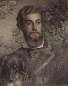 Porträtt av Cyril Flower av Anthony Frederick Augustus Sandys