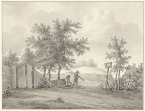 Dynlandskap med två samlare
