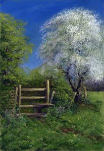 Springtime by the Stile, 2013 (pastell på papper)
