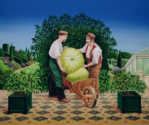 Trädgårdsmästare, 1990 (akryl ombord)