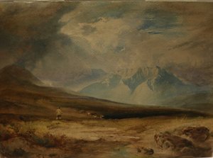 A Moorland, okänt datum (akvarell på papper) av Anthony Vandyke Copley Fielding