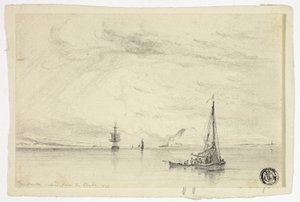 Dunbarton sett från Clyde av Anthony Vandyke Copley Fielding