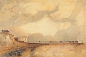 Marine Pier, Brighton - Solnedgång av Anthony Vandyke Copley Fielding