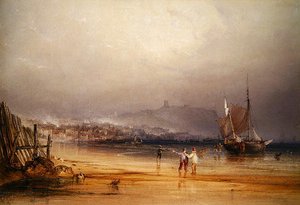 Scarborough (akvarell på papper) av Anthony Vandyke Copley Fielding
