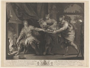 Manius Curius Dentatus weigert de geschenken van de Samnieten Marcus Curius Dentatus avvisar samniternas mutor (titel på objekt)