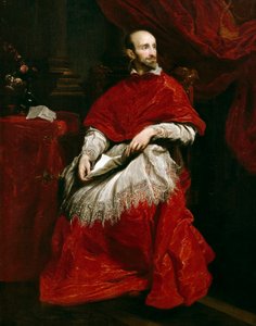 Kardinal Bentivoglio (olja på duk) av Anthony van (after) Dyck