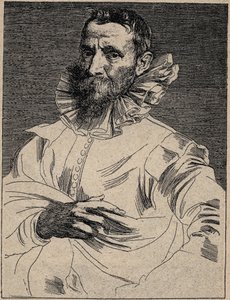 Jan Brueghel den äldre (eller Ain, känd som Brueghel de Velours) (1568-1625) - Jan Brueghel den äldre - gravyr efter Anthony van Dyck av Anthony van (after) Dyck
