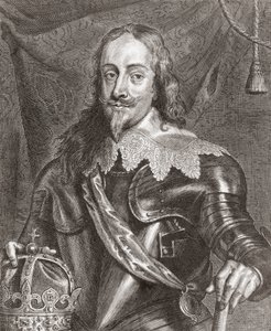 Kung Charles I, kung av England, Skottland och Irland. av Anthony van (after) Dyck