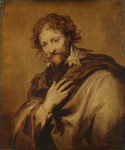 Porträtt av Peter Paul Rubens (1577-1640), ca 1630-50 (olja på panel) av Anthony van (after) Dyck