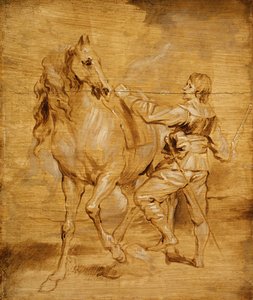 En man som sätter sig på en häst, ca. 1630. av Anthony van Dyck
