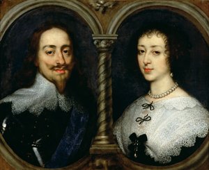 Karl I av England (1600-49) och drottning Henrietta Maria (1609-69) av Anthony van Dyck