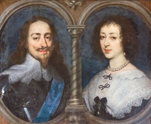 Charles I av England och Henrietta av Frankrike (målning) av Anthony van Dyck