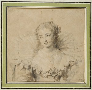 Damportätt av Anthony van Dyck
