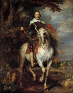 Ridsporträtt av Don Francisco de Moncada (1586-1635), greve Dossuna, ambassadör för kung Filip IV av Spanien i Bryssel Målning av Anton (Antoon eller Anthony) van Dyck (1599-1641) 1600-talets sön. 3,05x2,42 m - Ridsporträtt av Don Francisco de av Anthony van Dyck