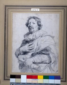 Gaspard de Crayer (svart krita på vitt papper) av Anthony van Dyck