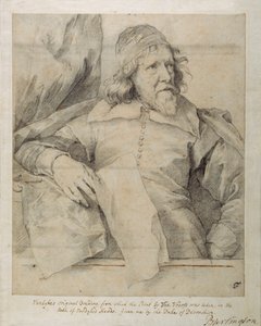 Inigo Jones (svart krita på papper) av Anthony van Dyck