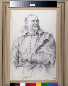 Jan Snellincx (svart krita på vitt papper) av Anthony van Dyck