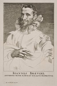 Porträtt av Jan Brueghel d.ä. av Anthony van Dyck