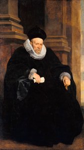 "" Porträtt av en geni gentleman "" (Porträtt av en genovesisk gentleman) Målning av Anthonis van Dyck (1599-1641) Olja på duk c 1621 Dim 203x117,3 cm Staatliche Museen, Berlin av Anthony van Dyck