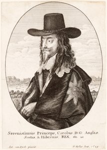 Porträtt av Charles I, pub. 1649 av Anthony van Dyck