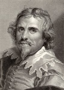 Porträtt av Daniel Mytens (ca 1590-1648) graverad av Edward Smith (gravyr)