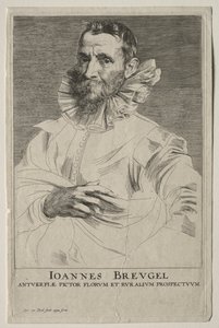 Porträtt av Jan Brueghel av Anthony van Dyck
