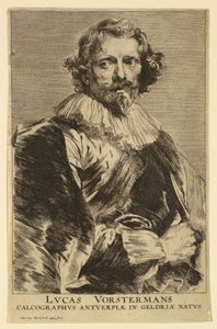 Porträtt av Lucas Vorsterman I, från Icons of Princes of Men av Anthony van Dyck