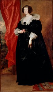 Porträtt av Margareta av Lorraine (1613-1662), hertiginna av Orleans och Alencon, målning av Antoine (Antoon eller Anton) Van Dyck (1599-1641) av Anthony van Dyck