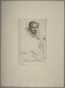 Porträtt av Pieter Brueghel. av Anthony van Dyck