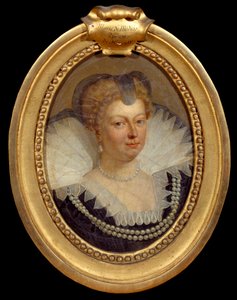 Porträtt av drottning Mary av Medicis (Maria de Medici) (1573-1642) Målning av Antoon Van Dyck (1599-1641) Chantilly från 1600-talet, Musee Conde av Anthony van Dyck