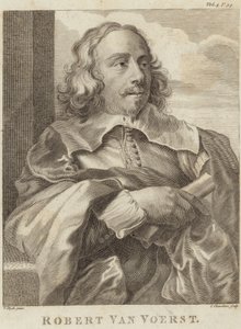 Porträtt av Robert van Voerst av Anthony van Dyck