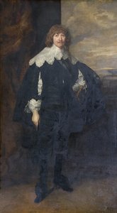 Porträtt av William Cavendish, ändrad med blått skärp av Anthony van Dyck