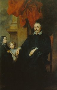 Porträtt av en genuesisk adelsman och två flickor av Anthony van Dyck