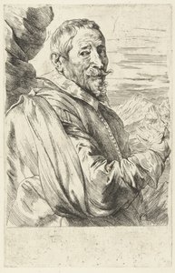 Porträtt av Joos de Momper av Anthony van Dyck