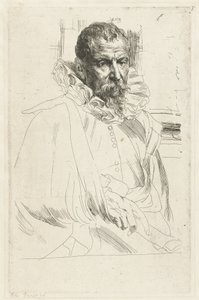 Porträtt av Pieter Brueghel den yngre av Anthony van Dyck