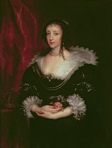 Drottning Henrietta Maria (1609-1669), drottning gemål av Charles I av England, 1632 av Anthony van Dyck
