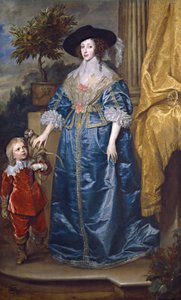 Drottning Henrietta Maria med Sir Jeffrey Hudson av Anthony van Dyck