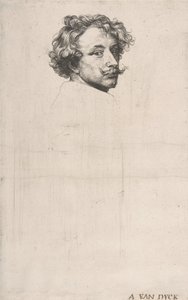 Självporträtt, från The Iconography, ca. 1640. av Anthony van Dyck