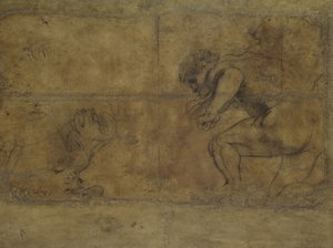 Studier för "The Martyrdom of Saint Sebastian" av Anthony van Dyck