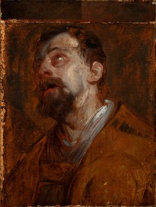 Studie av Sankt Huberts huvud (?) av Anthony van Dyck