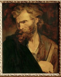Aposteln Judas Thaddaeus (målning på trä) av Anthony van Dyck