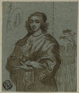Kvinna tre fjärdedels längd med korsade armar av Anthony van Dyck