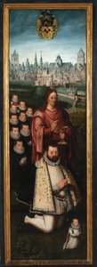 Porträtt av Juan Pardo II och hans fruar Anna Ingenieulandt och Maria Anchemant av Anthuenis (1536-1613) Claeissins or Claeissens